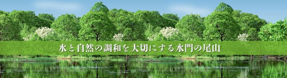 水と自然の調和を大切にする水門の尾山